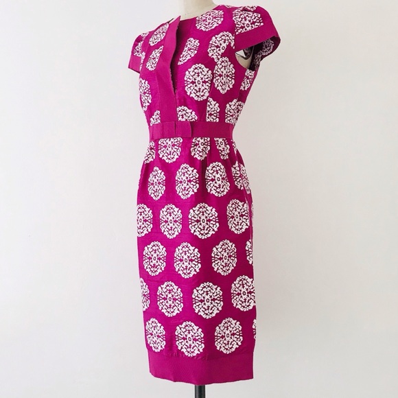 CAROLINA HERRERA | Silk Paisley Sheath Dress - Picture 1 of 8